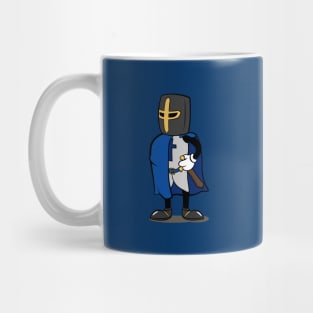 Teutonic Knight Cartoon (Player 1 colors, blue) Mug